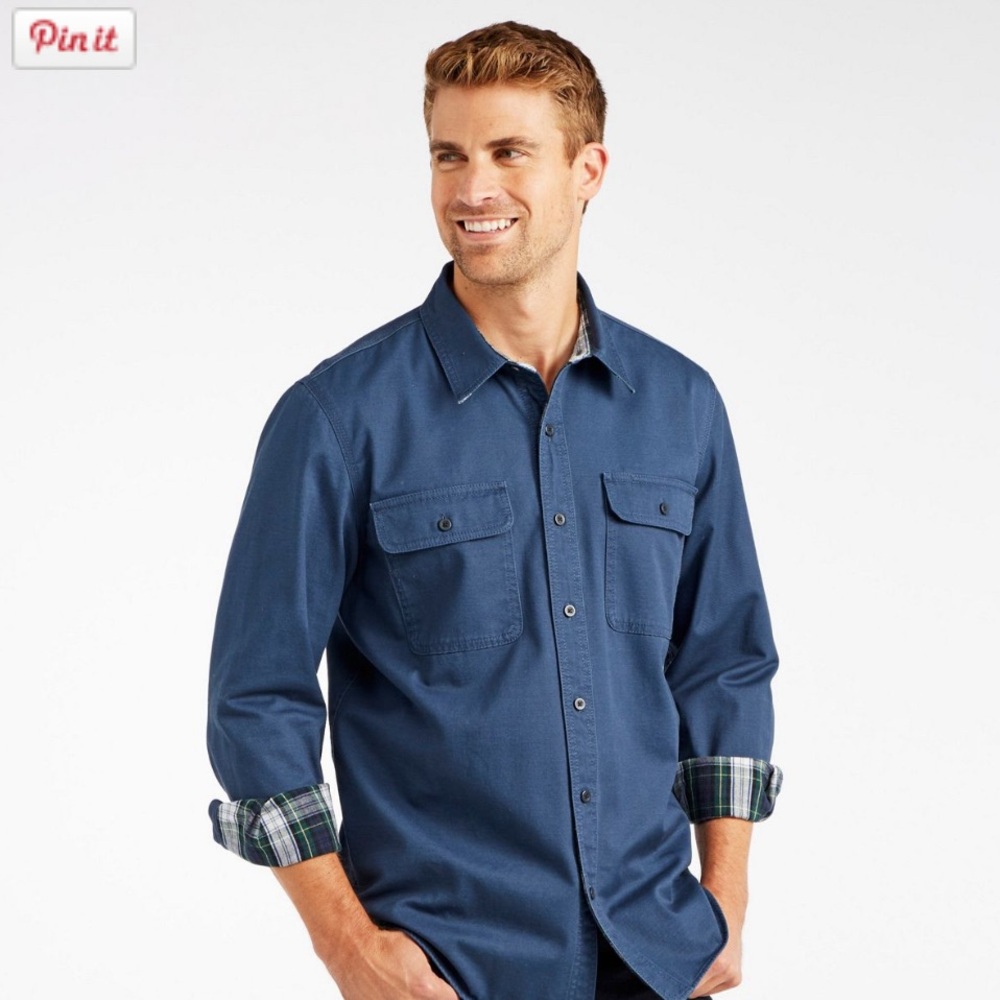 L.L. Bean Flannel Lined Hurricane Work Shirt